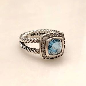 David Yurman Petite Albion Blue Topaz Ring